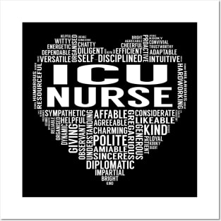 Icu Nurse Heart Posters and Art